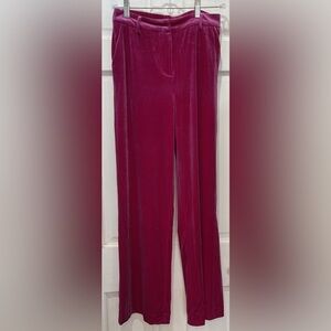 Six/Fifty Adeline Velour Raspberry Pant Women’s Size Small Style SF3489